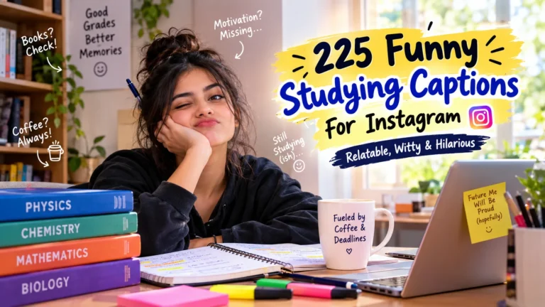 Funny Studying Captions For Instagram