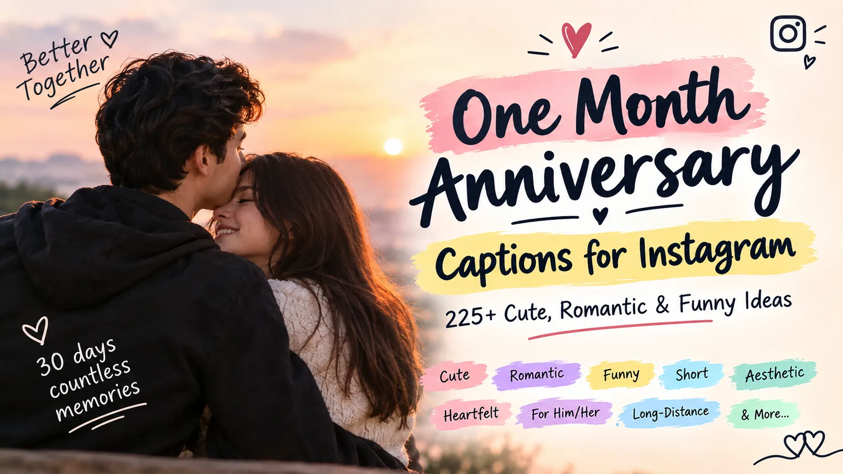 One Month Anniversary Captions For Instagram