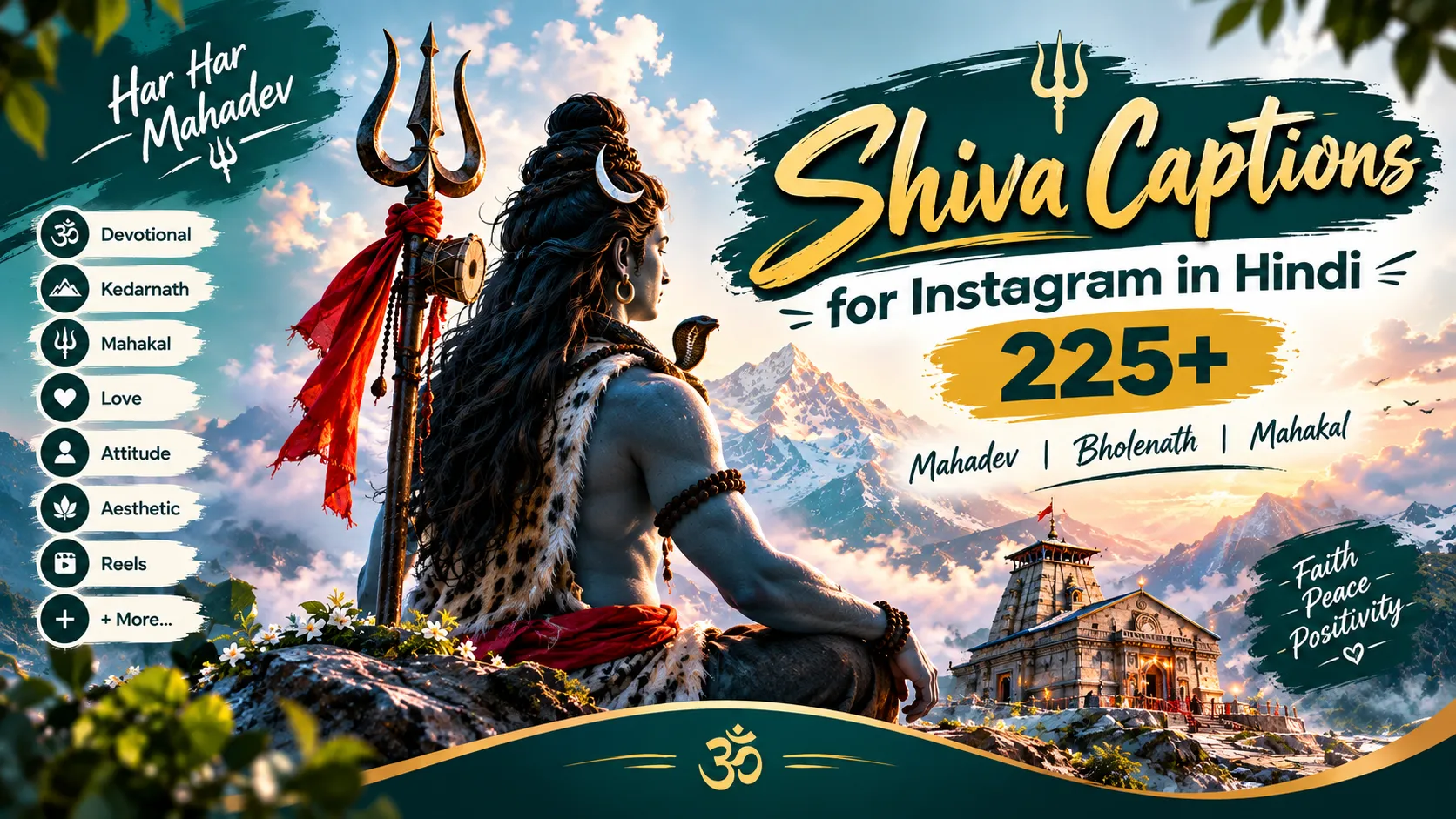 Shiva Captions For Instagram In Hindi