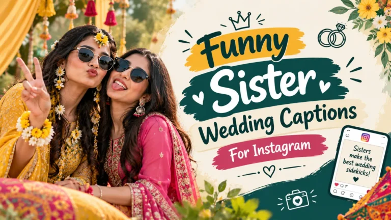 Funny Sister Wedding Captions For Instagram
