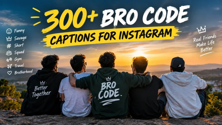 Bro Code Captions For Instagram