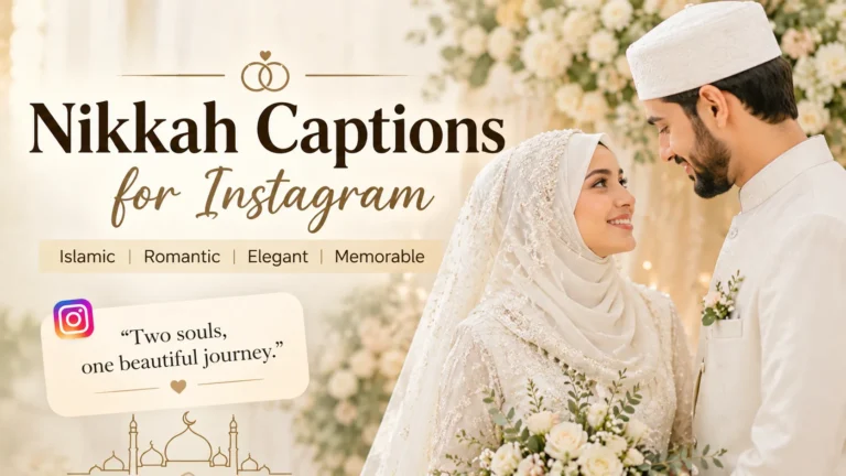 Nikkah Captions For Instagram