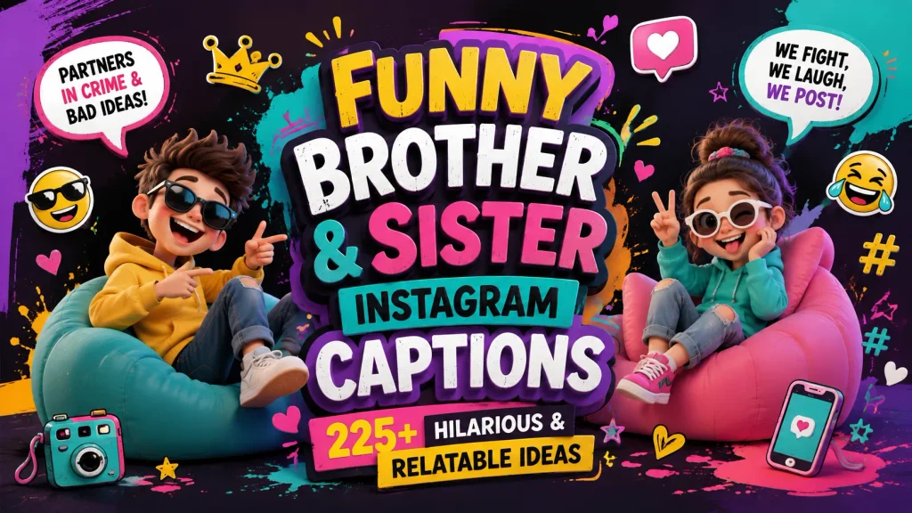 Funny Brother And Sister Instagram Captions