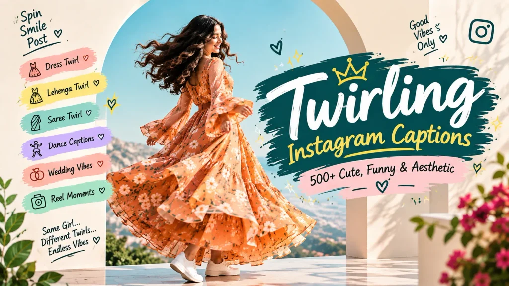 Twirling Instagram Captions